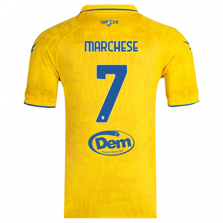 ילדים Carmelo Marchese #7 צהוב כחול ג'רזי ביתית 2025/26 חולצה קצרה