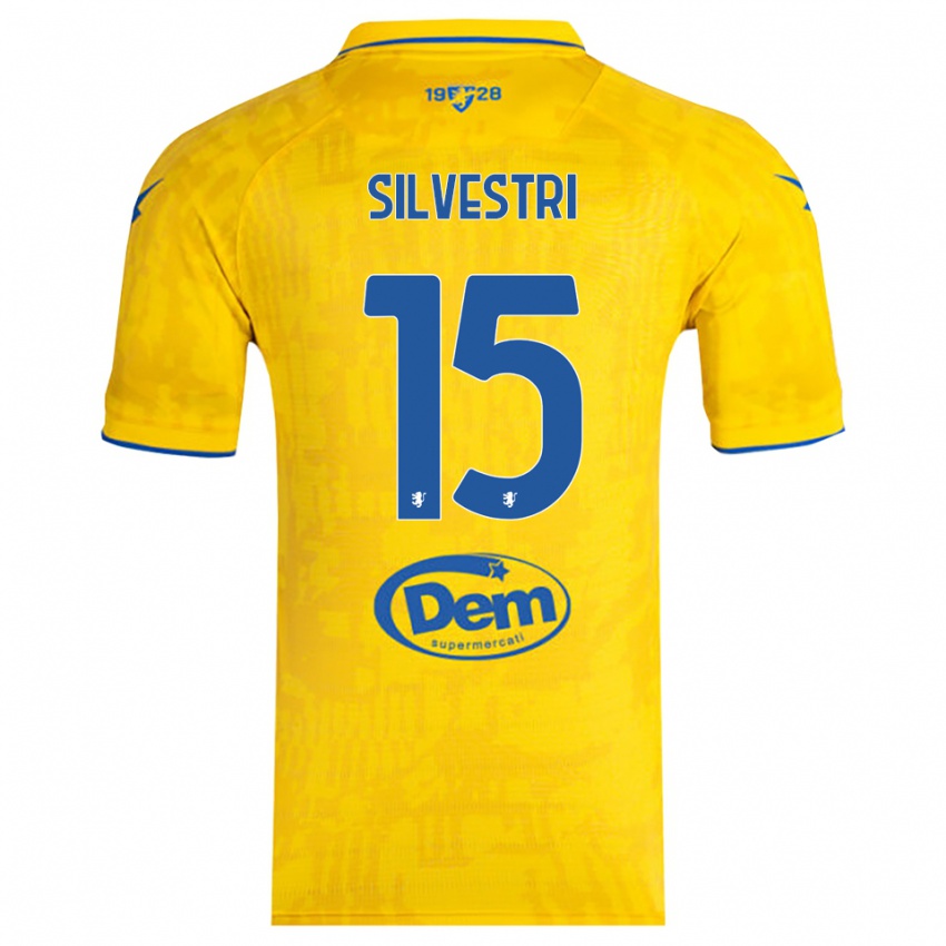 ילדים Manuel Silvestri #15 צהוב כחול ג'רזי ביתית 2025/26 חולצה קצרה