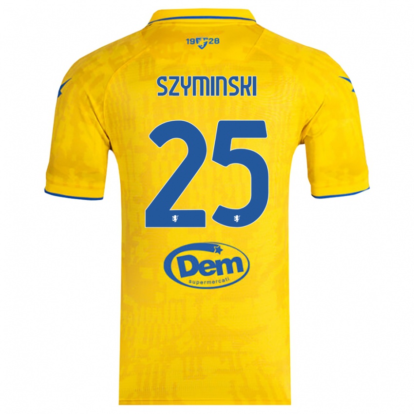 ילדים פז'מיסלב שימינסקי #25 צהוב כחול ג'רזי ביתית 2025/26 חולצה קצרה