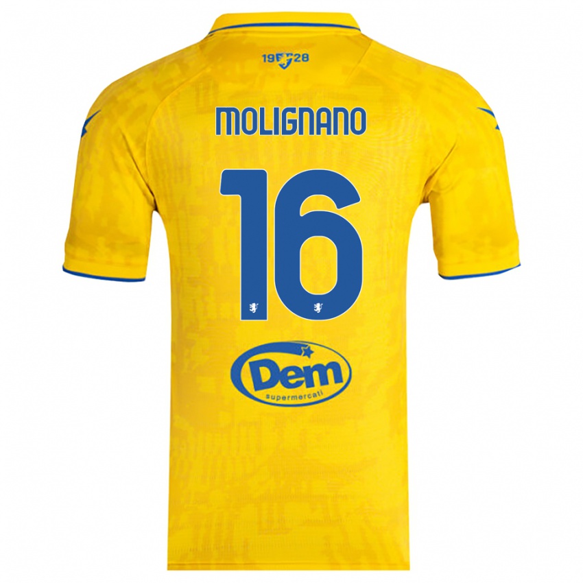 ילדים Gaetano Molignano #16 צהוב כחול ג'רזי ביתית 2025/26 חולצה קצרה