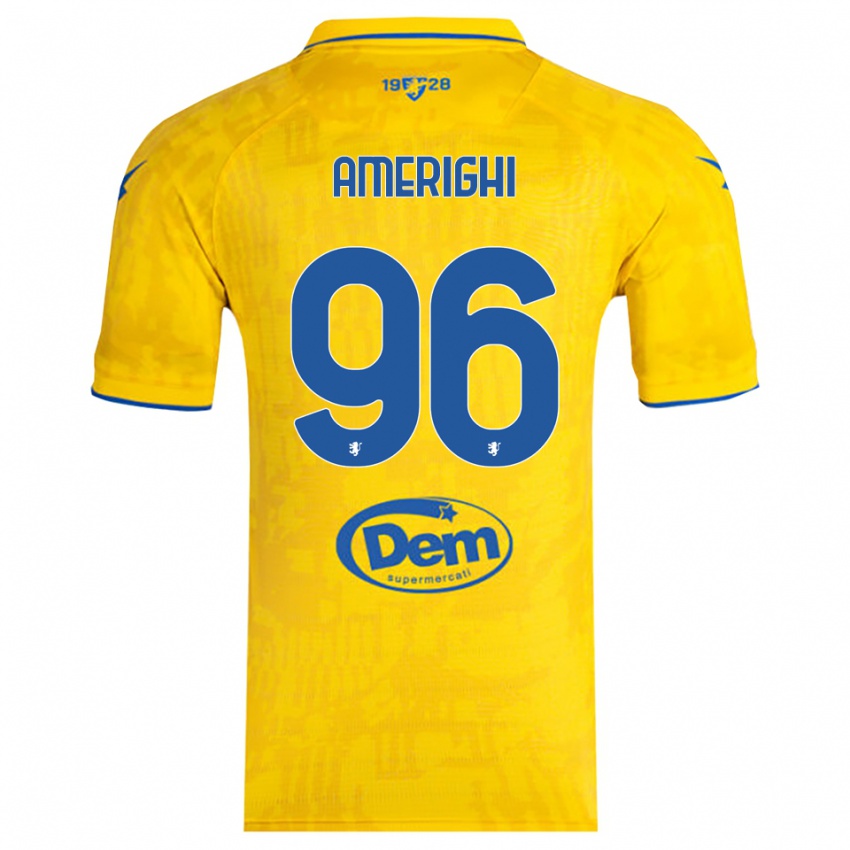 ילדים Igor Amerighi #96 צהוב כחול ג'רזי ביתית 2025/26 חולצה קצרה