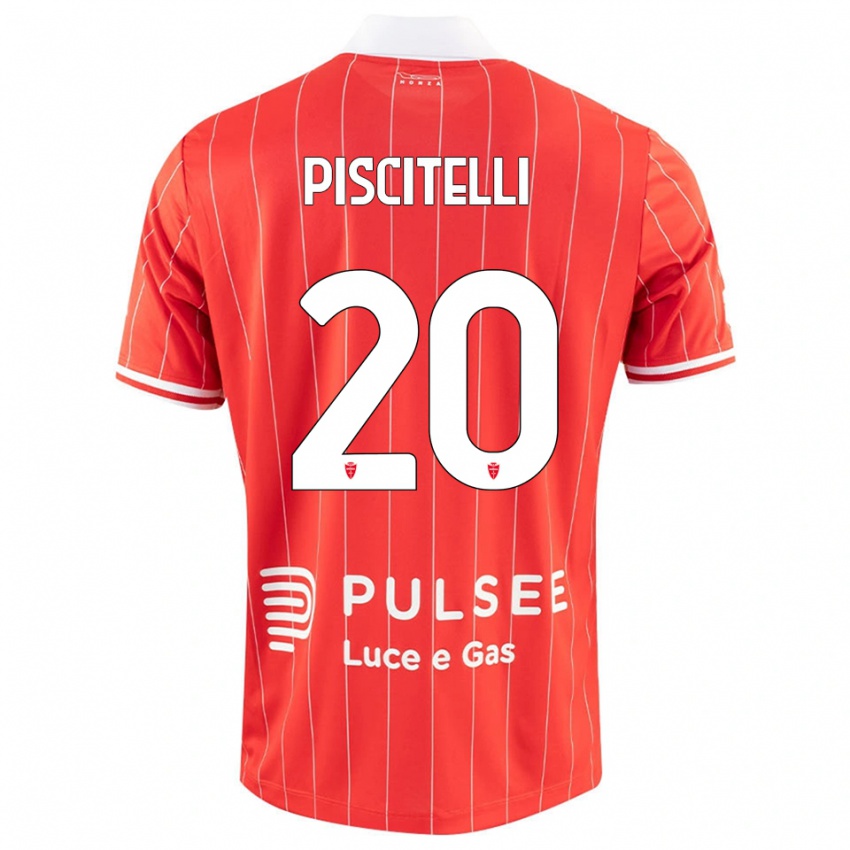 ילדים Pasquale Piscitelli #20 אדום לבן ג'רזי ביתית 2025/26 חולצה קצרה