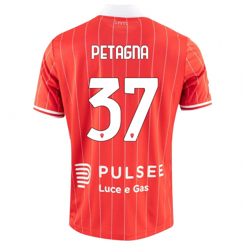 ילדים אנדראה פטאנייה #37 אדום לבן ג'רזי ביתית 2025/26 חולצה קצרה