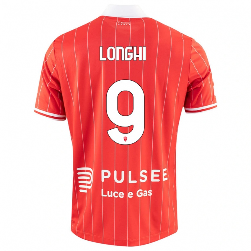 ילדים ג'ורדן לונגהי #9 אדום לבן ג'רזי ביתית 2025/26 חולצה קצרה