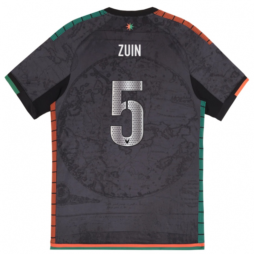 ילדים Gregorio Zuin #5 אפור כהה ג'רזי ביתית 2025/26 חולצה קצרה