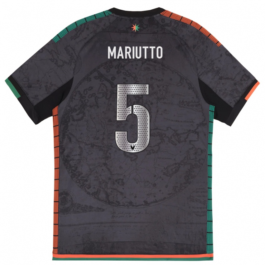 ילדים פרנצ'סקו מריטו #5 אפור כהה ג'רזי ביתית 2025/26 חולצה קצרה