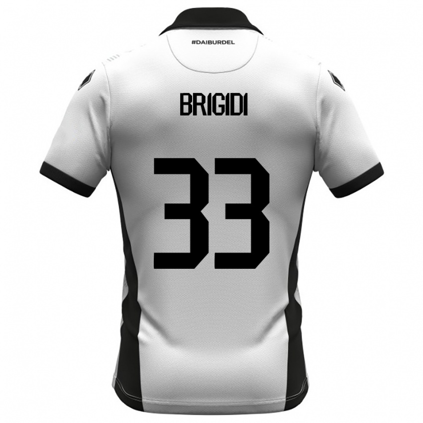 ילדים Massimo Brigidi #33 לבן שחור כתום ג'רזי ביתית 2025/26 חולצה קצרה