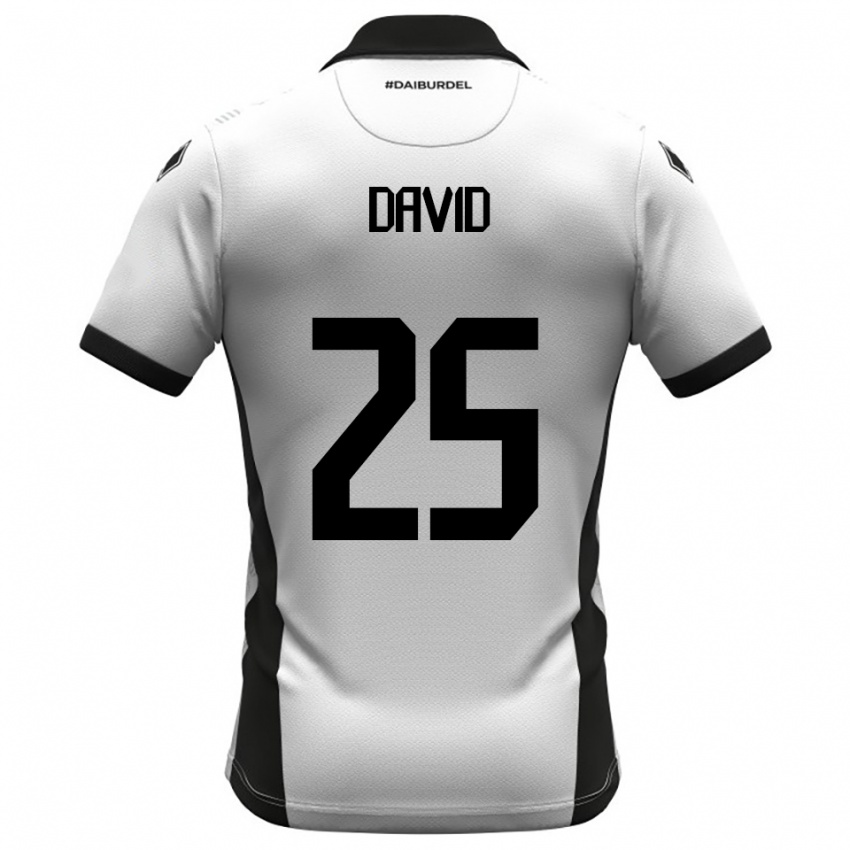 ילדים אנטוניו דייוויד #25 לבן שחור כתום ג'רזי ביתית 2025/26 חולצה קצרה