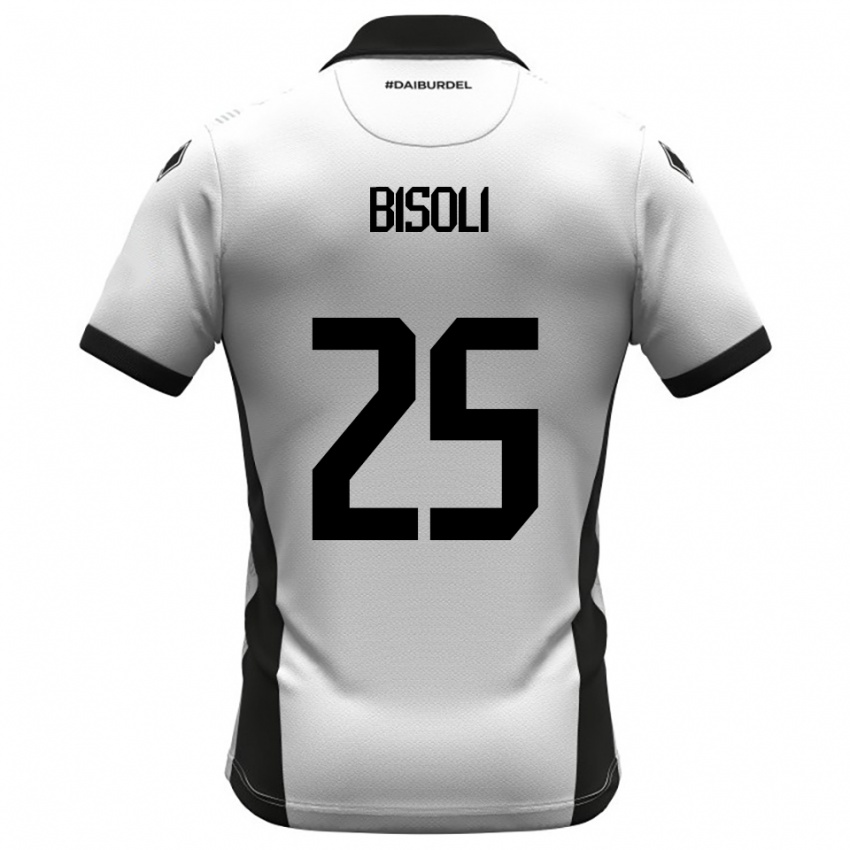 ילדים Dimitri Bisoli #25 לבן שחור כתום ג'רזי ביתית 2025/26 חולצה קצרה