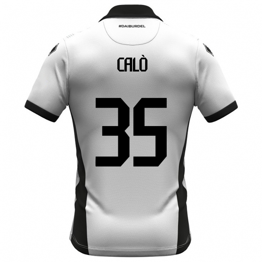 ילדים ג'אקומו קאלו #35 לבן שחור כתום ג'רזי ביתית 2025/26 חולצה קצרה