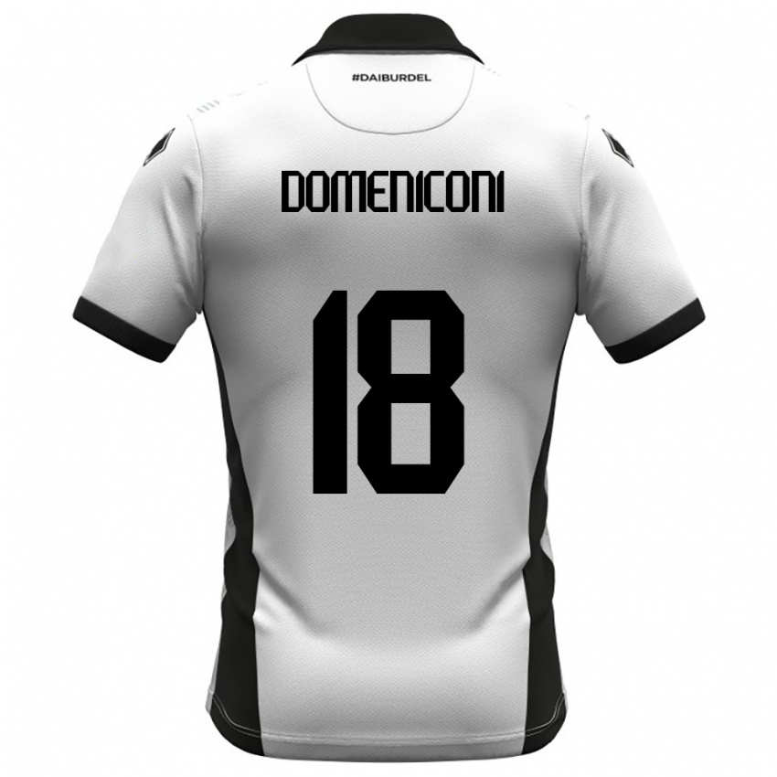 ילדים ריקרדו דומניקוני #18 לבן שחור כתום ג'רזי ביתית 2025/26 חולצה קצרה