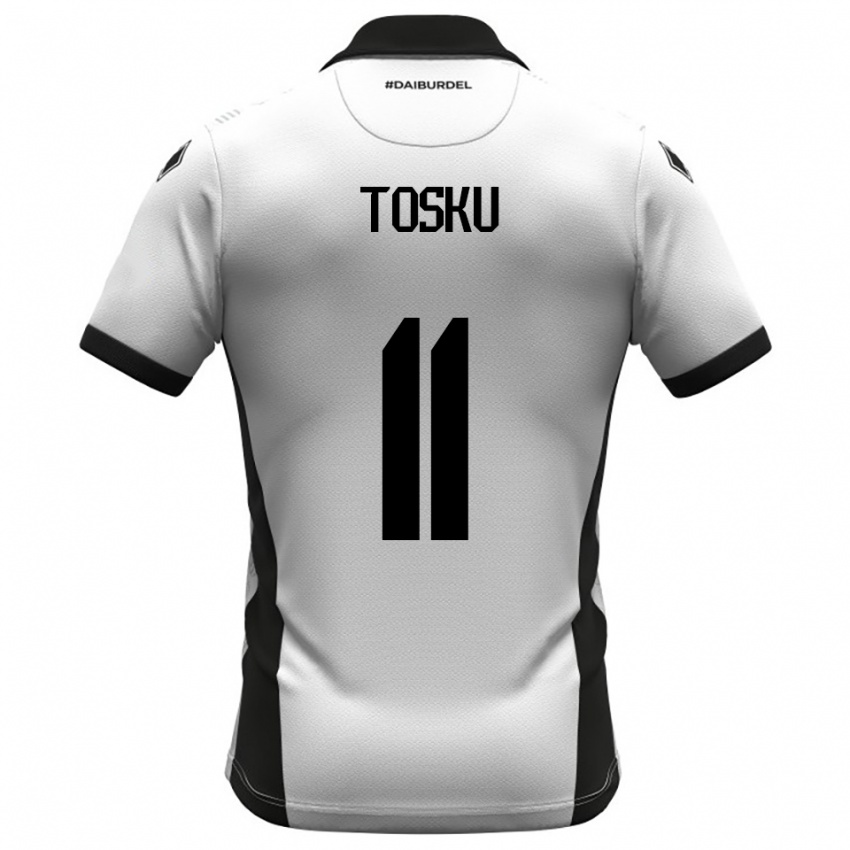 ילדים פרדריק טוסקו #11 לבן שחור כתום ג'רזי ביתית 2025/26 חולצה קצרה