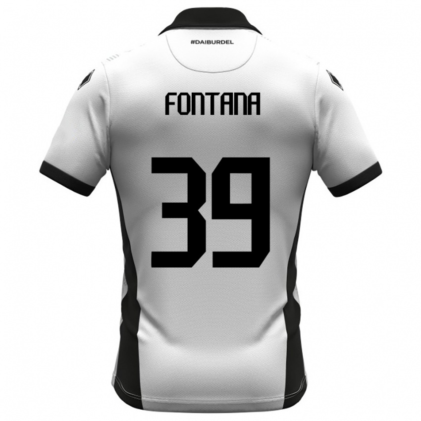 ילדים Niccolò Fontana #39 לבן שחור כתום ג'רזי ביתית 2025/26 חולצה קצרה