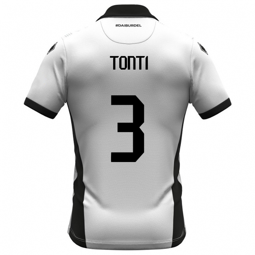 ילדים Federico Tonti #3 לבן שחור כתום ג'רזי ביתית 2025/26 חולצה קצרה