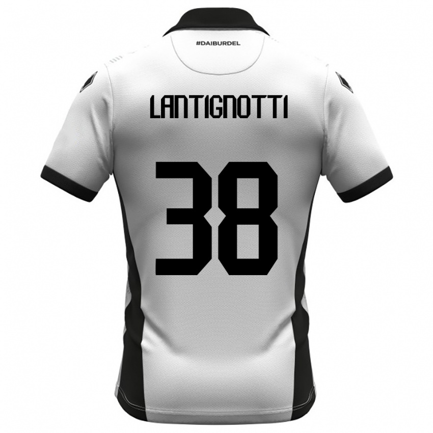 ילדים Andrea Lantignotti #38 לבן שחור כתום ג'רזי ביתית 2025/26 חולצה קצרה