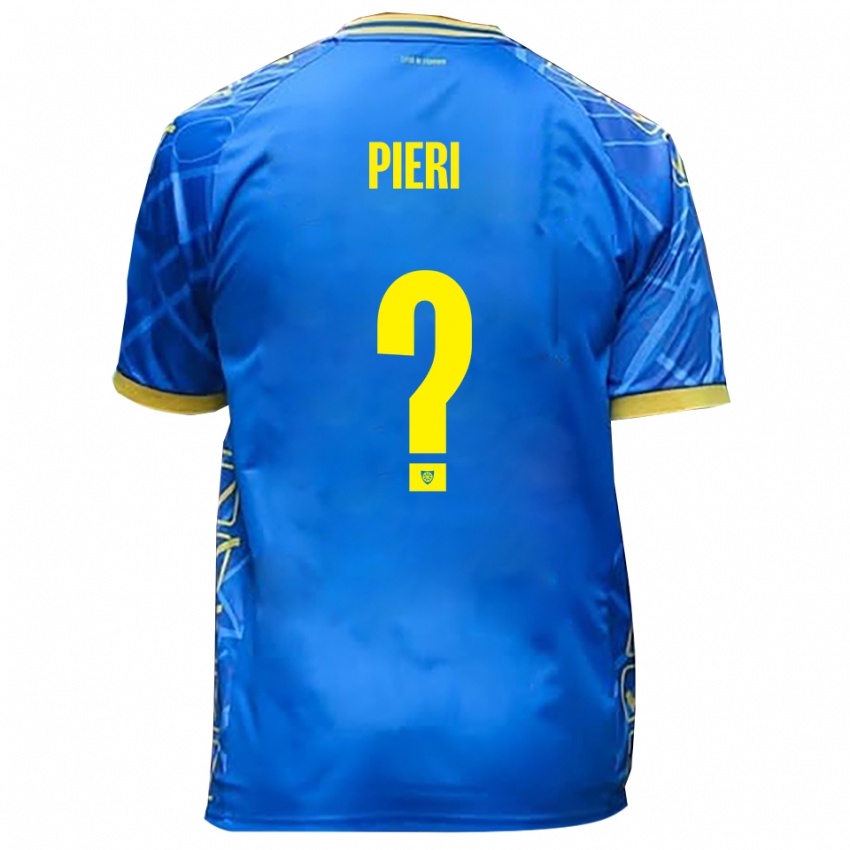 ילדים Mattia Pieri #0 כחול שמיים צהוב ג'רזי ביתית 2025/26 חולצה קצרה