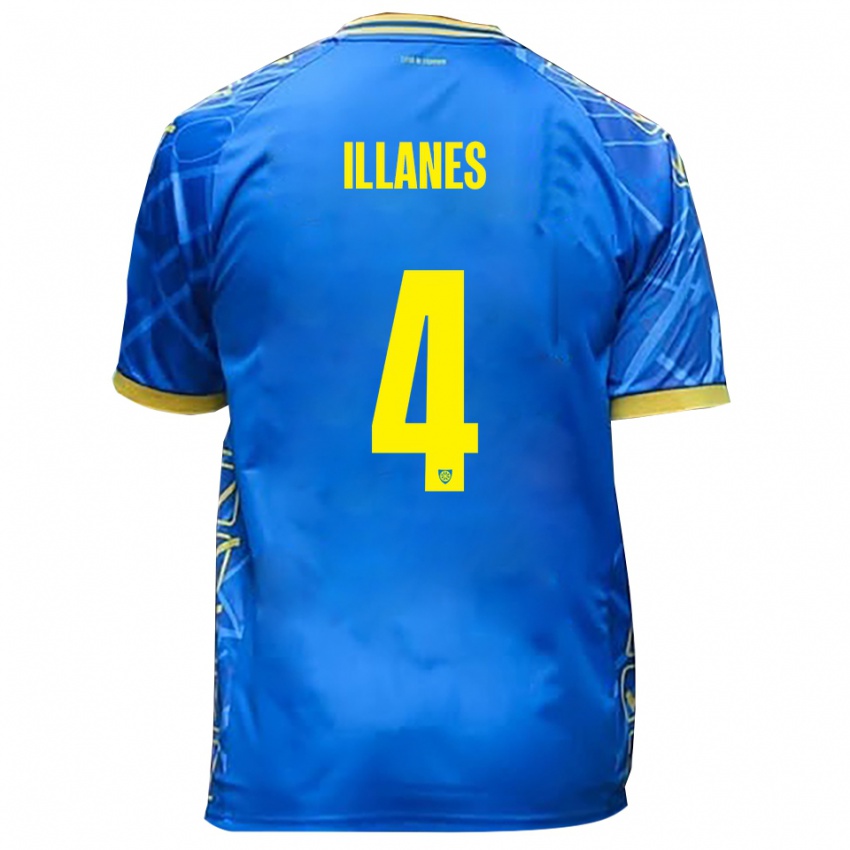 ילדים חוליאן אילנס #4 כחול שמיים צהוב ג'רזי ביתית 2025/26 חולצה קצרה