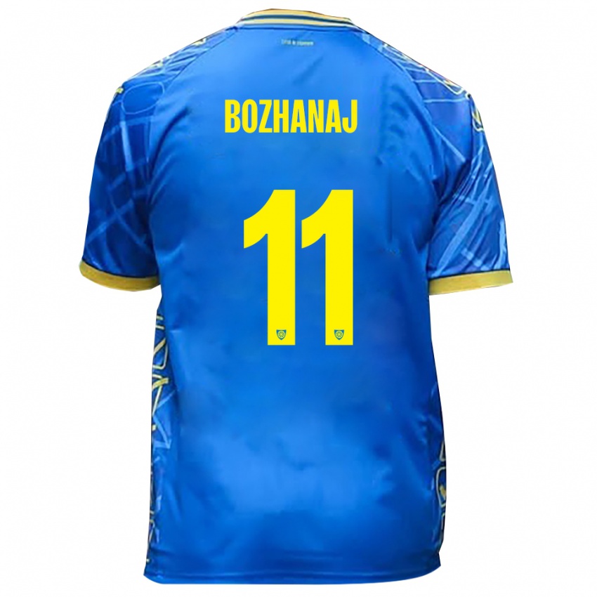 ילדים Kleis Bozhanaj #11 כחול שמיים צהוב ג'רזי ביתית 2025/26 חולצה קצרה