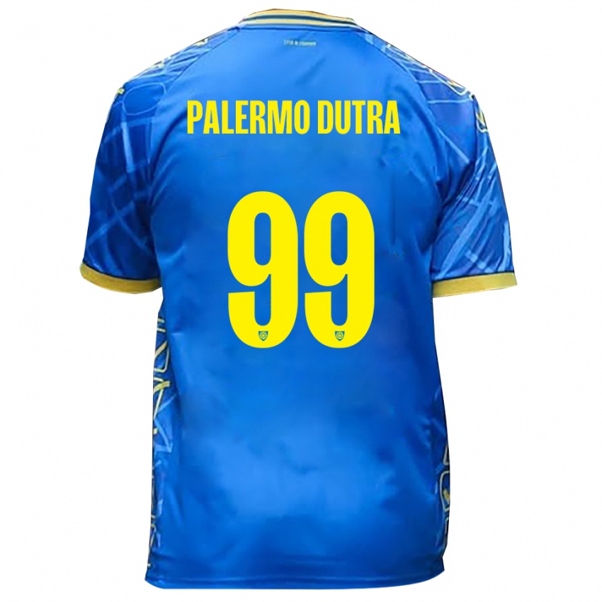 ילדים Ryduan Palermo Dutra #99 כחול שמיים צהוב ג'רזי ביתית 2025/26 חולצה קצרה