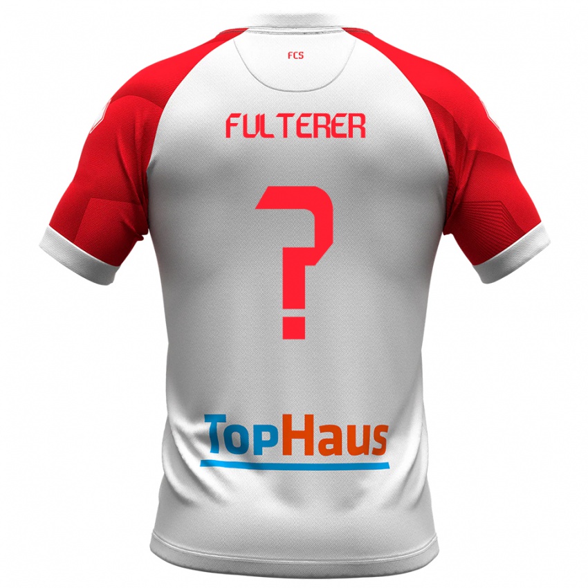 ילדים סמואל פולטרר #0 לבן אדום ג'רזי ביתית 2025/26 חולצה קצרה