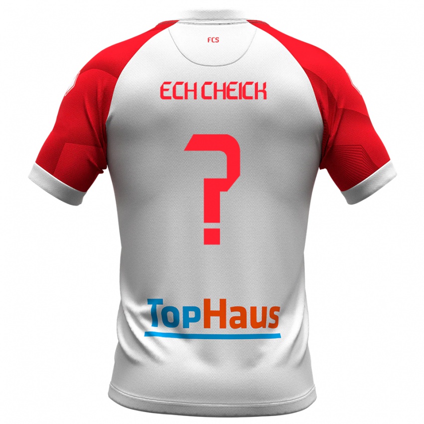 ילדים Mahmoud Ech Cheick #0 לבן אדום ג'רזי ביתית 2025/26 חולצה קצרה