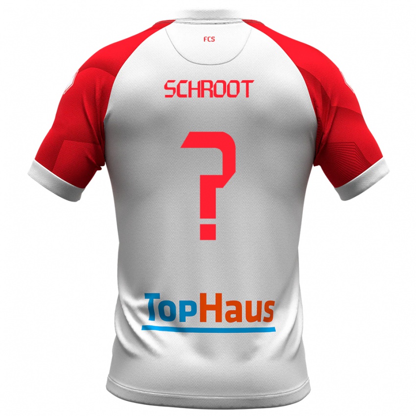 ילדים Elias Schroot #0 לבן אדום ג'רזי ביתית 2025/26 חולצה קצרה
