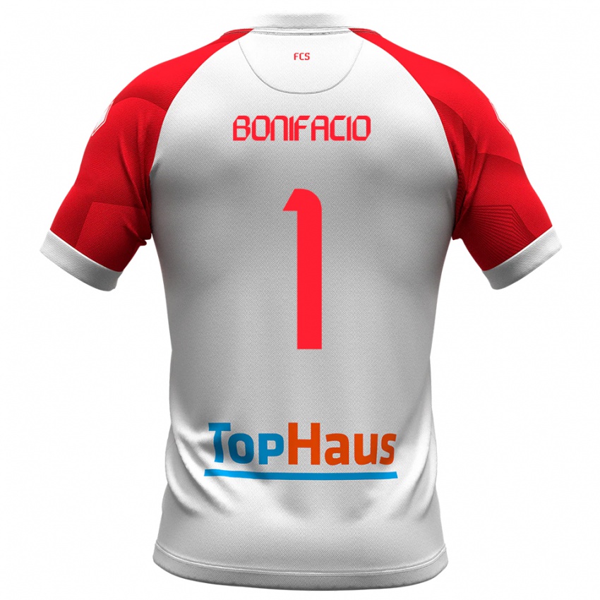 ילדים לורנזו בוניפאציו #1 לבן אדום ג'רזי ביתית 2025/26 חולצה קצרה