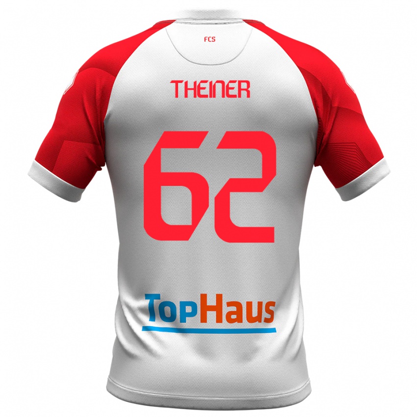ילדים דניאל טיינר #62 לבן אדום ג'רזי ביתית 2025/26 חולצה קצרה