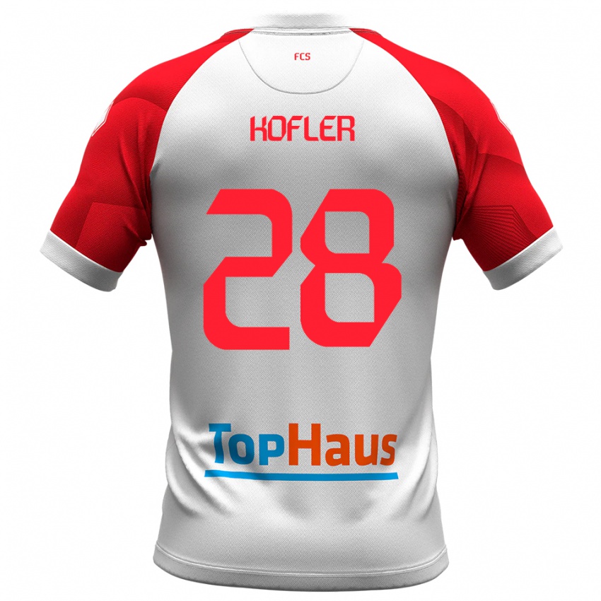 ילדים רפאל קופלר #28 לבן אדום ג'רזי ביתית 2025/26 חולצה קצרה