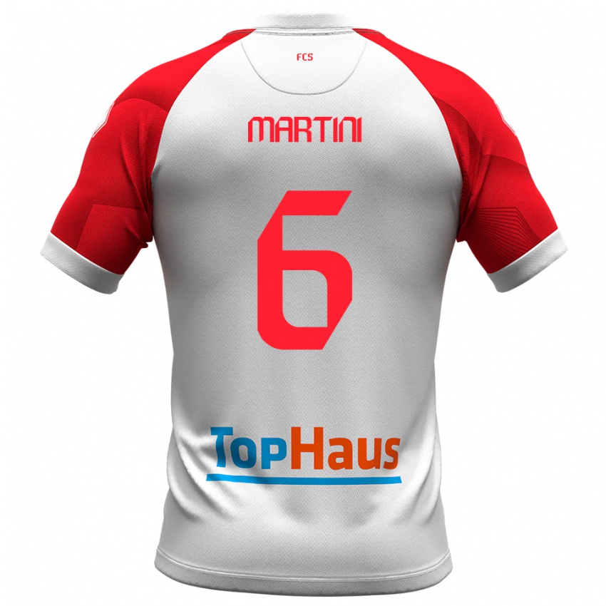ילדים יאקופו מרטיני #6 לבן אדום ג'רזי ביתית 2025/26 חולצה קצרה