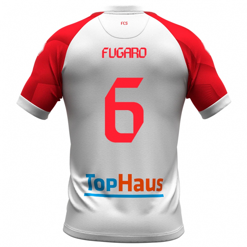 ילדים מטאו פוגארו #6 לבן אדום ג'רזי ביתית 2025/26 חולצה קצרה
