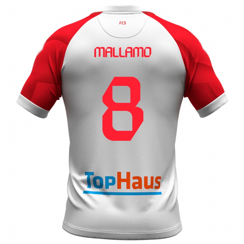 ילדים אלסנדרו מאלאמו #8 לבן אדום ג'רזי ביתית 2025/26 חולצה קצרה