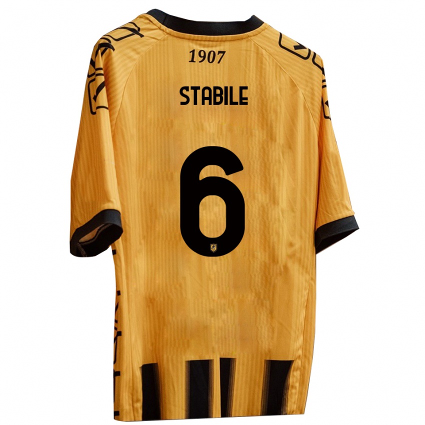 ילדים ג׳יאקומו סטאבילה #6 צהוב שחור ג'רזי ביתית 2025/26 חולצה קצרה