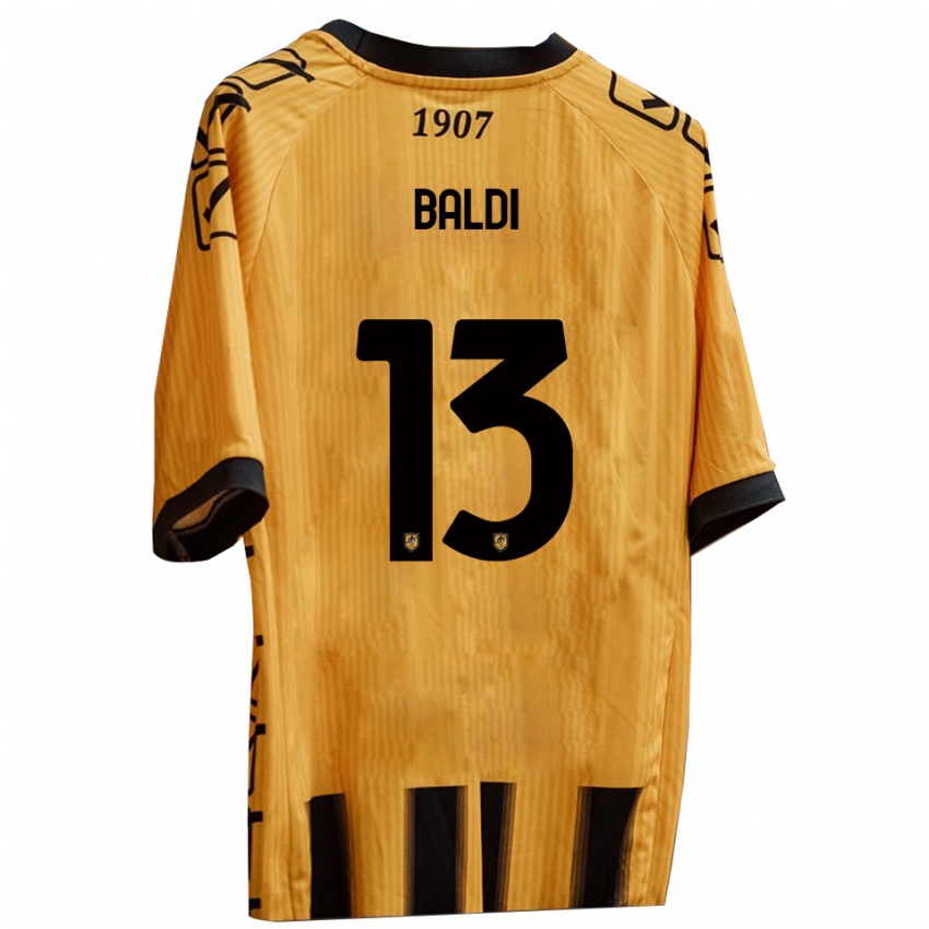 ילדים מטאו באלדי #13 צהוב שחור ג'רזי ביתית 2025/26 חולצה קצרה