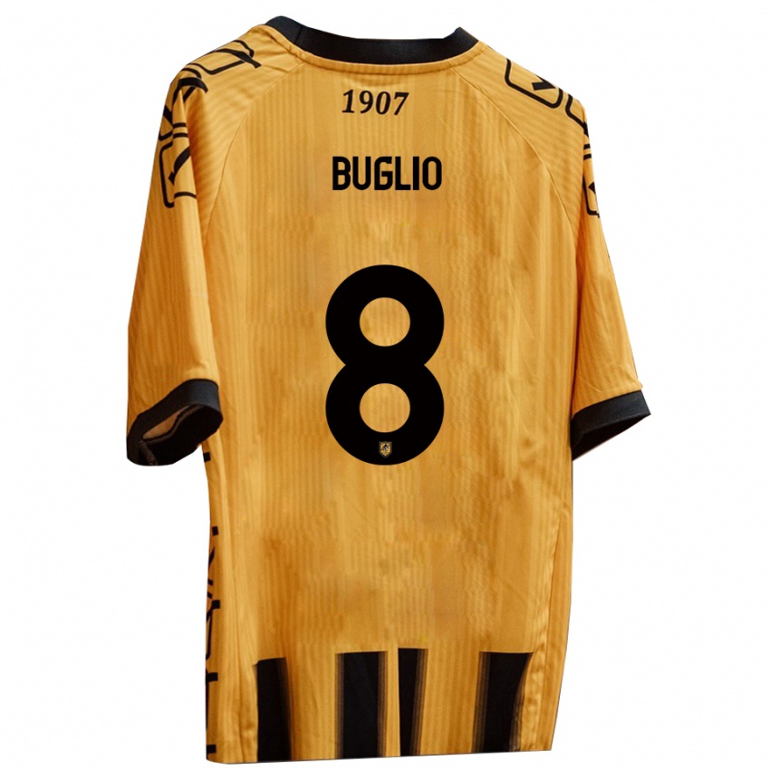 ילדים דוידה בוליו #8 צהוב שחור ג'רזי ביתית 2025/26 חולצה קצרה