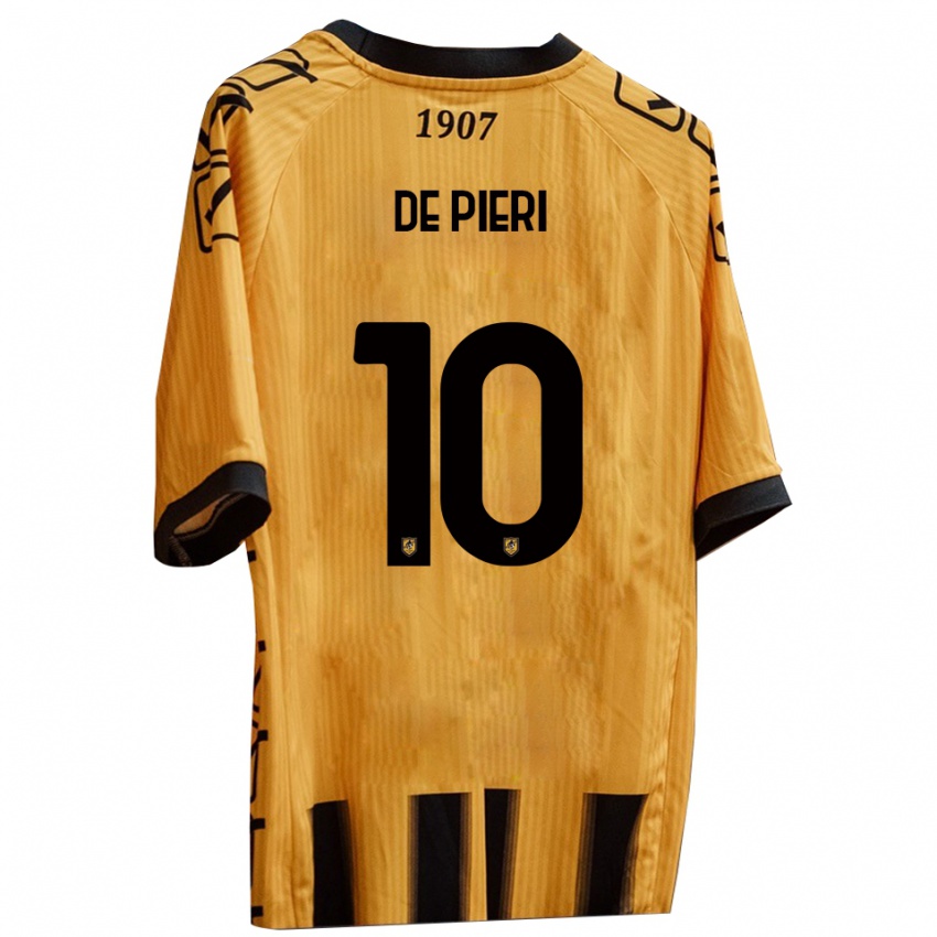 ילדים ג'אקומו דה פיירי #10 צהוב שחור ג'רזי ביתית 2025/26 חולצה קצרה