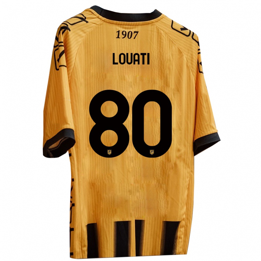 ילדים אלסנדרו לואטי #80 צהוב שחור ג'רזי ביתית 2025/26 חולצה קצרה