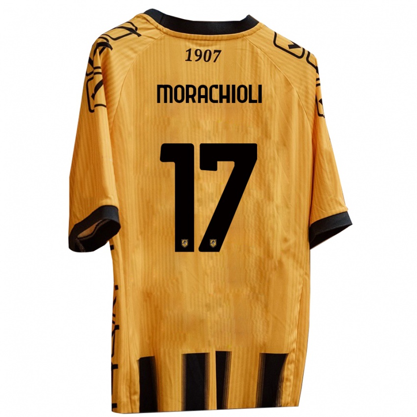 ילדים Gregorio Morachioli #17 צהוב שחור ג'רזי ביתית 2025/26 חולצה קצרה