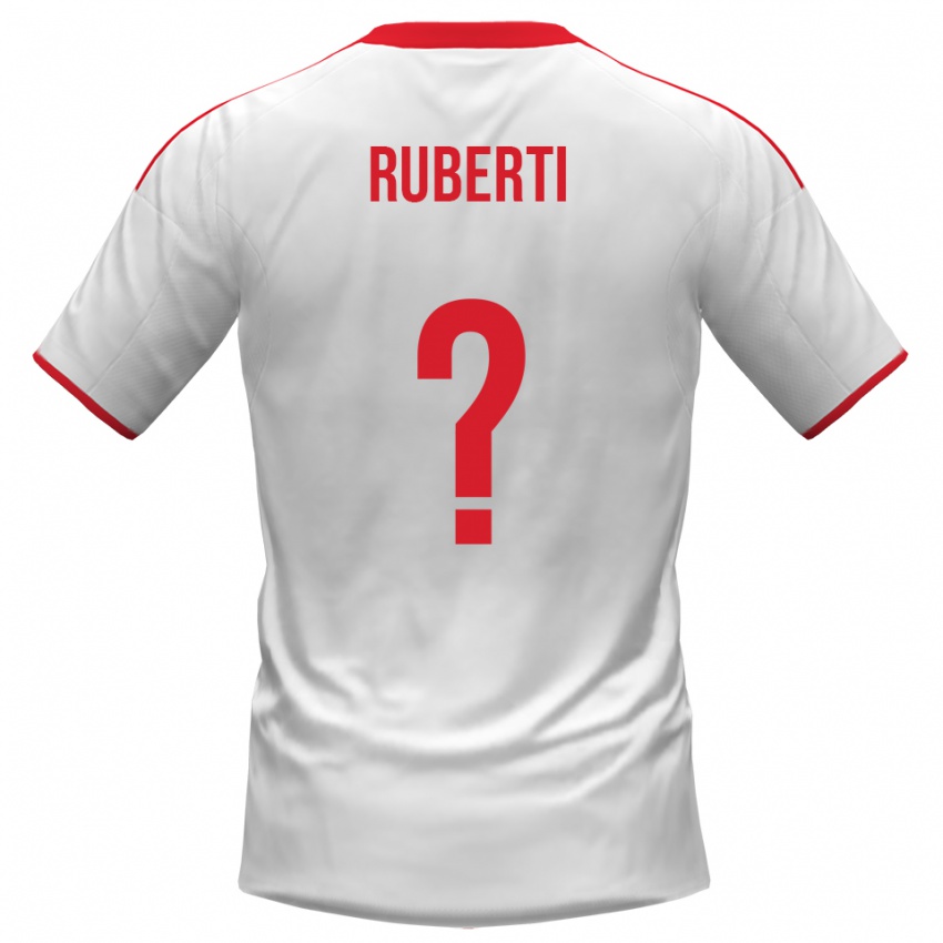 ילדים Niccolò Ruberti #0 לבן אדום ג'רזי ביתית 2025/26 חולצה קצרה