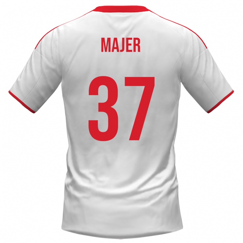 ילדים ז'אן מאייר #37 לבן אדום ג'רזי ביתית 2025/26 חולצה קצרה