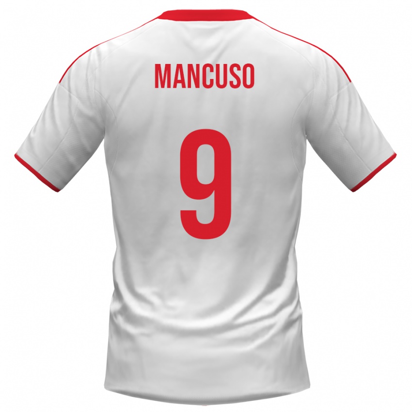 ילדים לאונרדו מנקוסו #9 לבן אדום ג'רזי ביתית 2025/26 חולצה קצרה