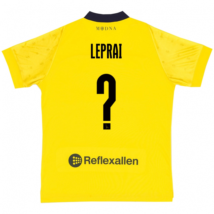 ילדים Matteo Leprai #0 צהוב כחול נייבי ג'רזי ביתית 2025/26 חולצה קצרה