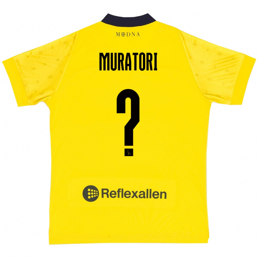 ילדים Gabriele Muratori #0 צהוב כחול נייבי ג'רזי ביתית 2025/26 חולצה קצרה