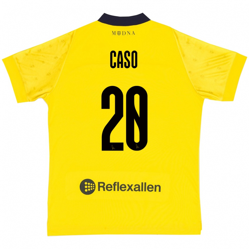 ילדים ג'וזפה קאסו #20 צהוב כחול נייבי ג'רזי ביתית 2025/26 חולצה קצרה