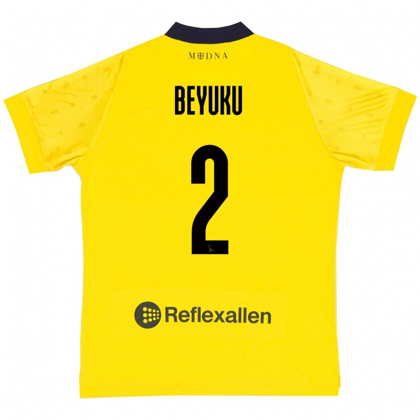 ילדים Gady Beyuku #2 צהוב כחול נייבי ג'רזי ביתית 2025/26 חולצה קצרה