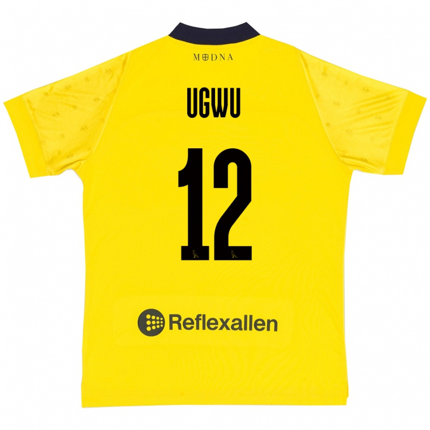 ילדים Ferdinand Ugwu #12 צהוב כחול נייבי ג'רזי ביתית 2025/26 חולצה קצרה