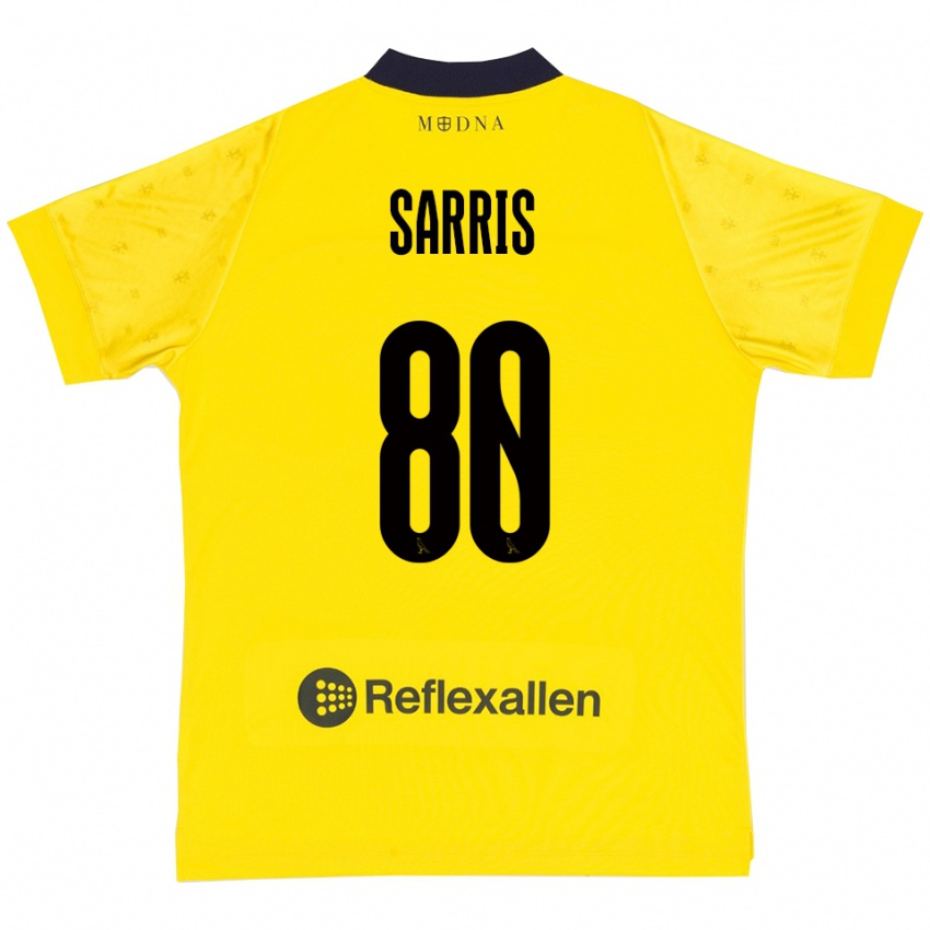 ילדים Ioannis Sarris #80 צהוב כחול נייבי ג'רזי ביתית 2025/26 חולצה קצרה