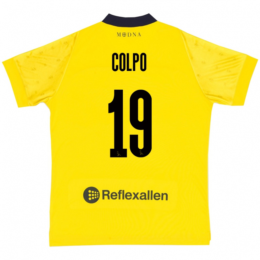 ילדים אדוארדו קולפו #19 צהוב כחול נייבי ג'רזי ביתית 2025/26 חולצה קצרה