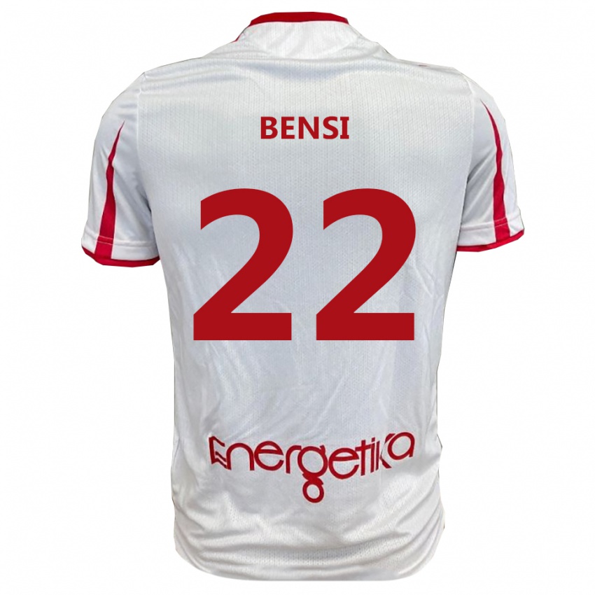 ילדים Nicolò Bensi #22 לבן אדום ג'רזי ביתית 2025/26 חולצה קצרה