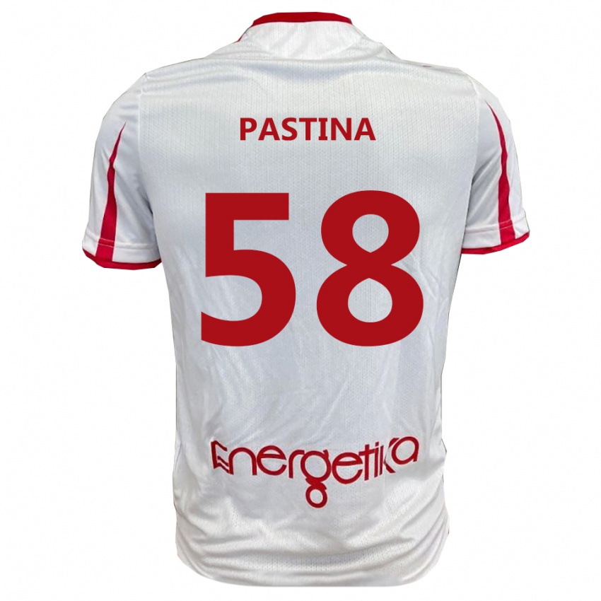 ילדים כריסטיאן פסטינה #58 לבן אדום ג'רזי ביתית 2025/26 חולצה קצרה